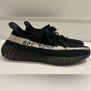 Yeezy Kids Black and Cream Sneakers